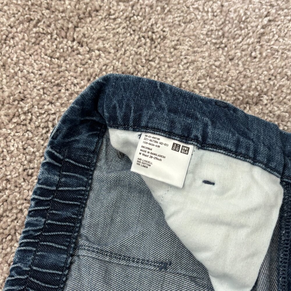 Uniqlo DRAPEY PLEATED DENIM Size M - Picture 4 of 6